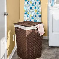 Honey-Can-Do Brown Woven Square Hamper