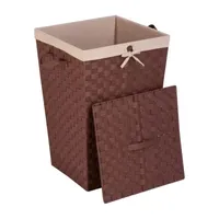 Honey-Can-Do Brown Woven Square Hamper