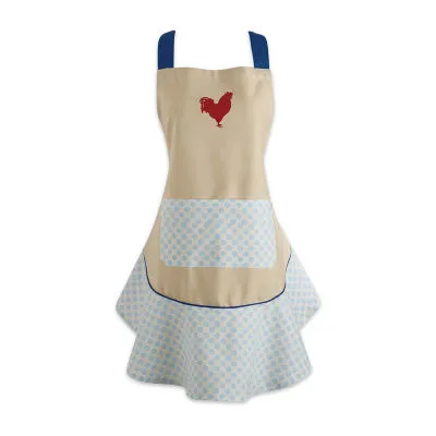 Design Imports Red Rooster Ruffle Aprons