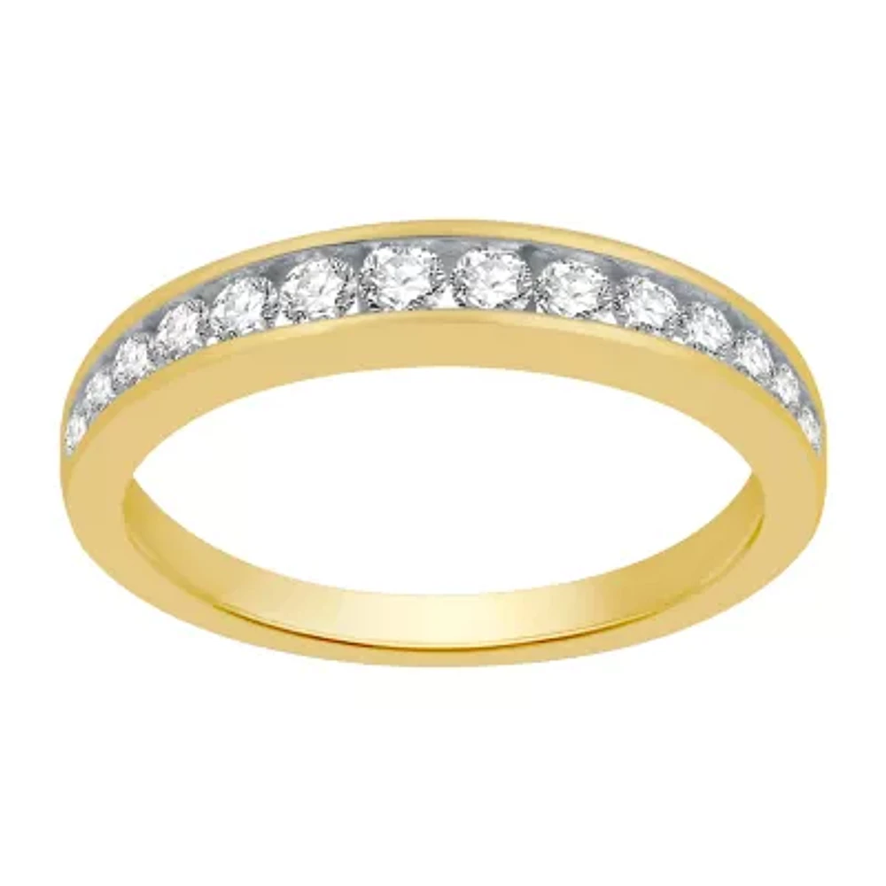 Womens 1/2 CT. T.W. Natural White Diamond 14K Gold Wedding Band