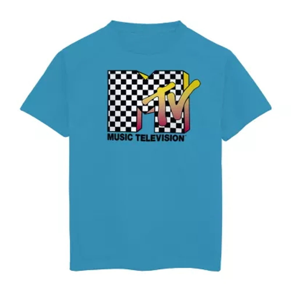 Little & Big Boys Mtv Crew Neck Short Sleeve Graphic T-Shirt