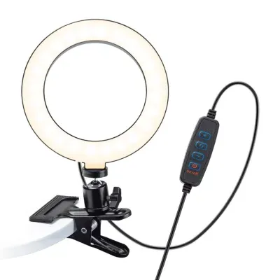 Merkury 6" Ring Light With Metal Clip