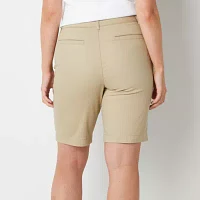 St. John's Bay Womens Mid Rise Bermuda Short-Tall