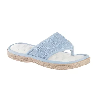 Isotoner Eyelet Shield Womens Slip-On Slippers