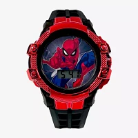 Spiderman Boys Black Strap Watch Spd7029jc