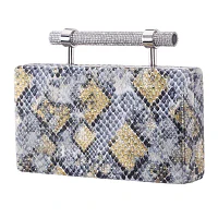 N By Nina Snake Minaudiere Evening Bag