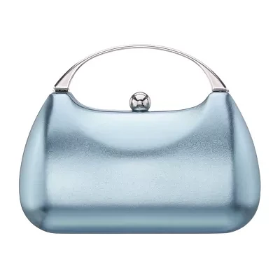 N By Nina Curved Metallic Minaudiere Evening Bag
