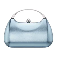 N By Nina Curved Metallic Minaudiere Evening Bag