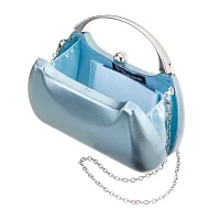 N By Nina Curved Metallic Minaudiere Evening Bag