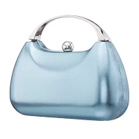N By Nina Curved Metallic Minaudiere Evening Bag