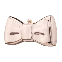 N By Nina Metal Bow Minaudiere Evening Bag