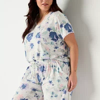 Ambrielle Pajama Capri Pants Plus