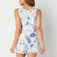 Ambrielle Womens Sleeveless V Neck Pajama Top