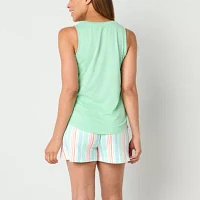 Sleep Chic Womens Sleeveless V Neck Pajama Top