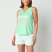 Sleep Chic Womens Sleeveless V Neck Pajama Top
