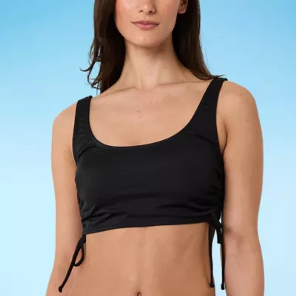 Decree Neon Textured Bralette Bikini Swimsuit Top Juniors