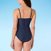 Liz Claiborne Striped One Piece Swimsuit