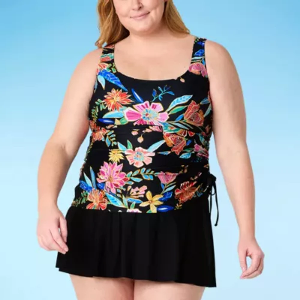 Sonnet Shores Floral Swim Dress Plus
