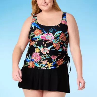 Sonnet Shores Floral Swim Dress Plus
