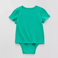 Okie Dokie Toddler Boys Adaptive Crew Neck Short Sleeve Bodysuit