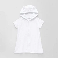 Okie Dokie Terry Toddler & Little Girls Swimsuit Cover-Up Dress