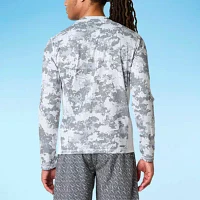 Free Country Mens Camouflage Long Sleeve Swim Shirt
