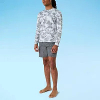 Free Country Mens Camouflage Long Sleeve Swim Shirt
