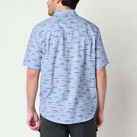 American Outdoorsman Mens Short Sleeve Button-Down Shirt