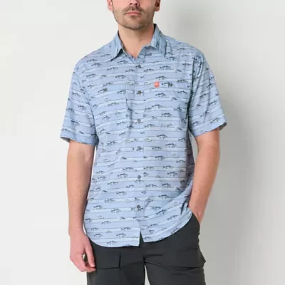 American Outdoorsman Mens Short Sleeve Button-Down Shirt