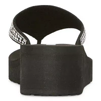 Mixit Womens Triangle Thong Wedge Sandals