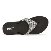 Mixit Womens Triangle Thong Wedge Sandals