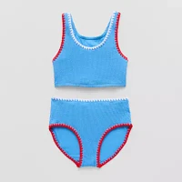 Thereabouts Little & Big Girls Textured Bikini Set