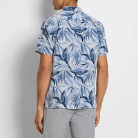 Van Heusen Weekend Mens Short Sleeve Moisture Wicking Quick Dry Camp Shirt