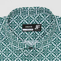 J. Ferrar Mens Regular Fit Stretch Fabric Wrinkle Free Long Sleeve Dress Shirt