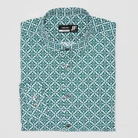 J. Ferrar Mens Regular Fit Stretch Fabric Wrinkle Free Long Sleeve Dress Shirt