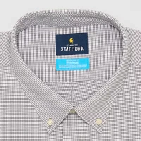 Stafford Coolmax All Season Oxford Mens Big & Tall Regular Fit Long Sleeve Houndstooth Dress Shirt