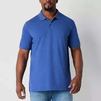 St. John's Bay Premium Stretch Big and Tall Mens Classic Fit Short Sleeve Polo Shirt