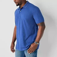 St. John's Bay Premium Stretch Big and Tall Mens Classic Fit Short Sleeve Polo Shirt