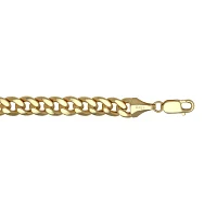 14K Gold 24 Inch Semisolid Curb Chain Necklace