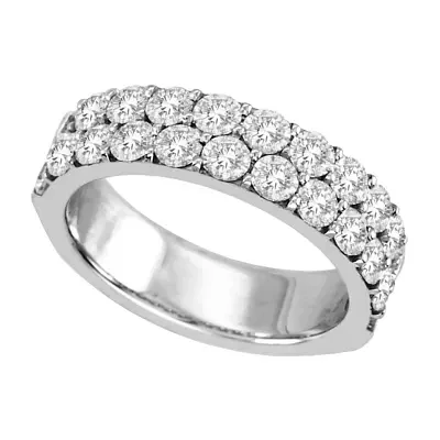 2 CT.T.W. Natural Diamond Band 14K White Gold