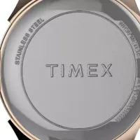 Timex Womens Rose Goldtone Leather Strap Watch Tw2t66500jt