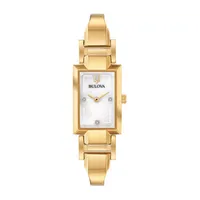 Bulova Classic Unisex Adult Gold Tone Stainless Steel Bangle Watch 97p141