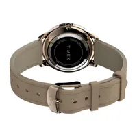 Timex Womens Rose Goldtone Leather Strap Watch Tw2t72400jt