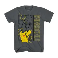 Little & Big Boys Crew Neck Short Sleeve Pokeman Graphic T-Shirt