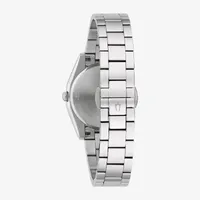 Bulova Surveyor Unisex Adult Diamond Accent Silver Tone Stainless Steel Bracelet Watch 96p229