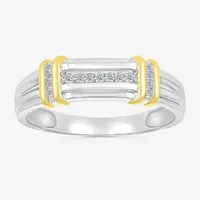 5.10mm Unisex Adult 1/4 CT. T.W. Natural White Diamond 10K Two Tone Gold Marquise Halo Side Stone Ring Sets