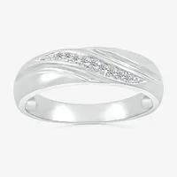 4.65mm Unisex Adult 1/4 CT. T.W. Natural White Diamond 10K White Gold Marquise Side Stone Wedding Ring Sets