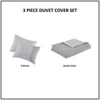 Beautyrest Miro Gauze Oversized 3-pc. Duvet Cover Set