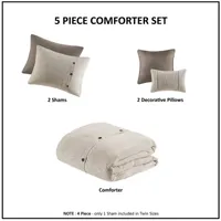 Madison Park Lennox Corduroy 5-pc. Midweight Comforter Set