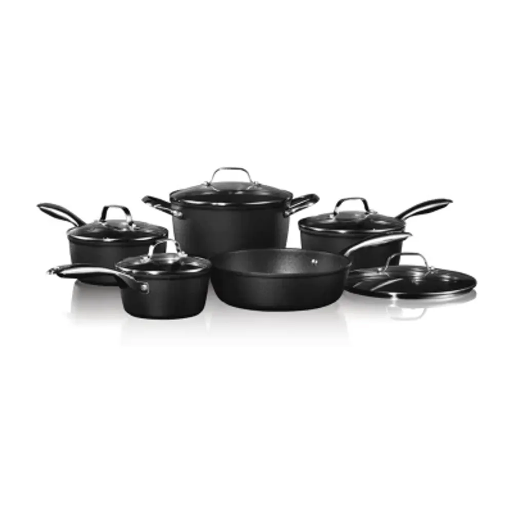 Starfrit 10-pc. Cookware Set with Stainless Steel Handles, Color: Black -  JCPenney